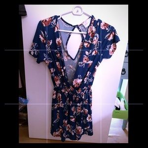 Blue Floral Romper
